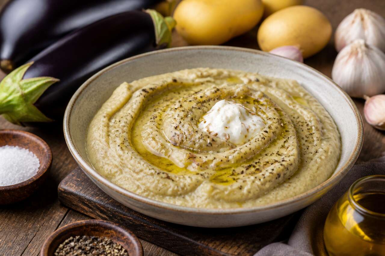 Recette facile de purée d'aubergines et de pommes de terre