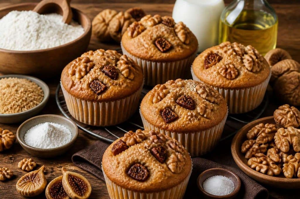 Recette de muffins aux figues et aux noix