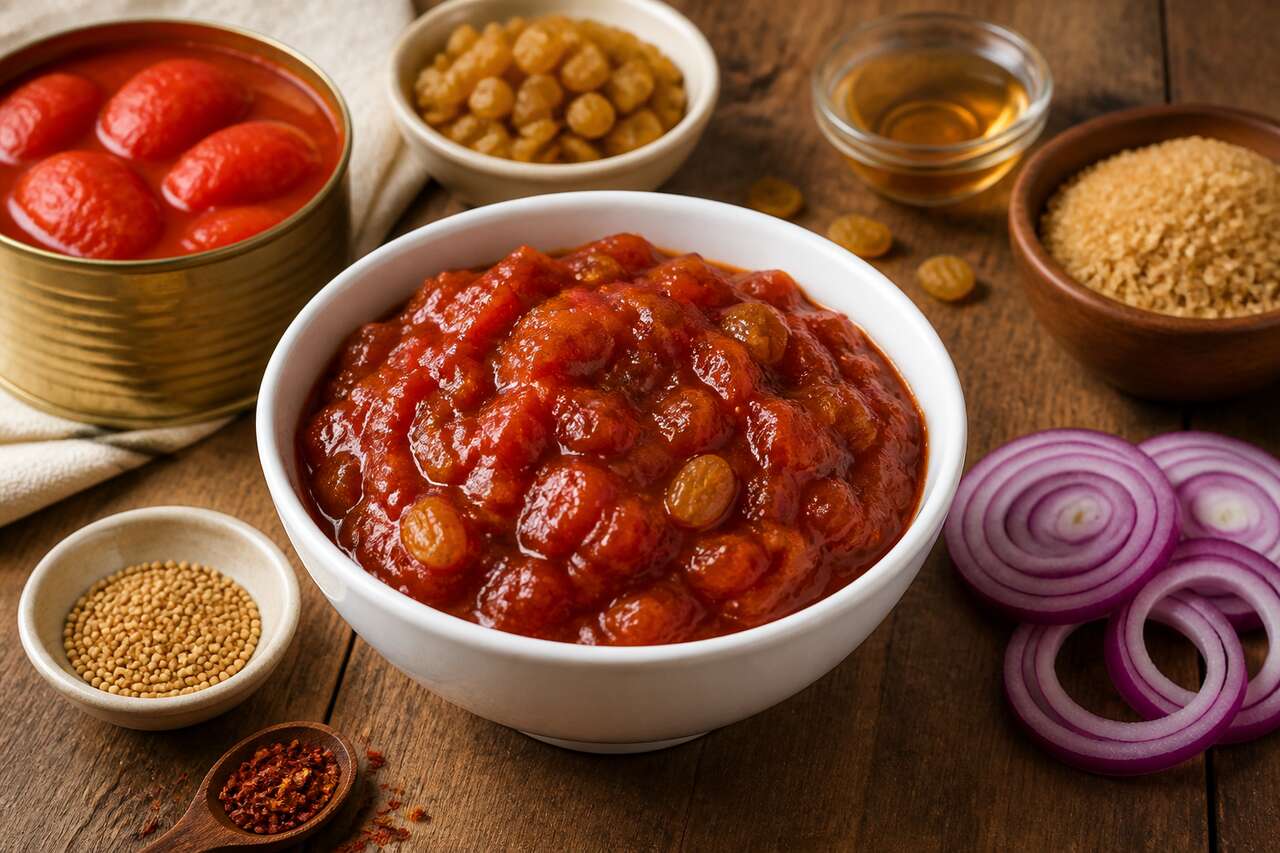 Recette de chutney de tomates aux raisins secs