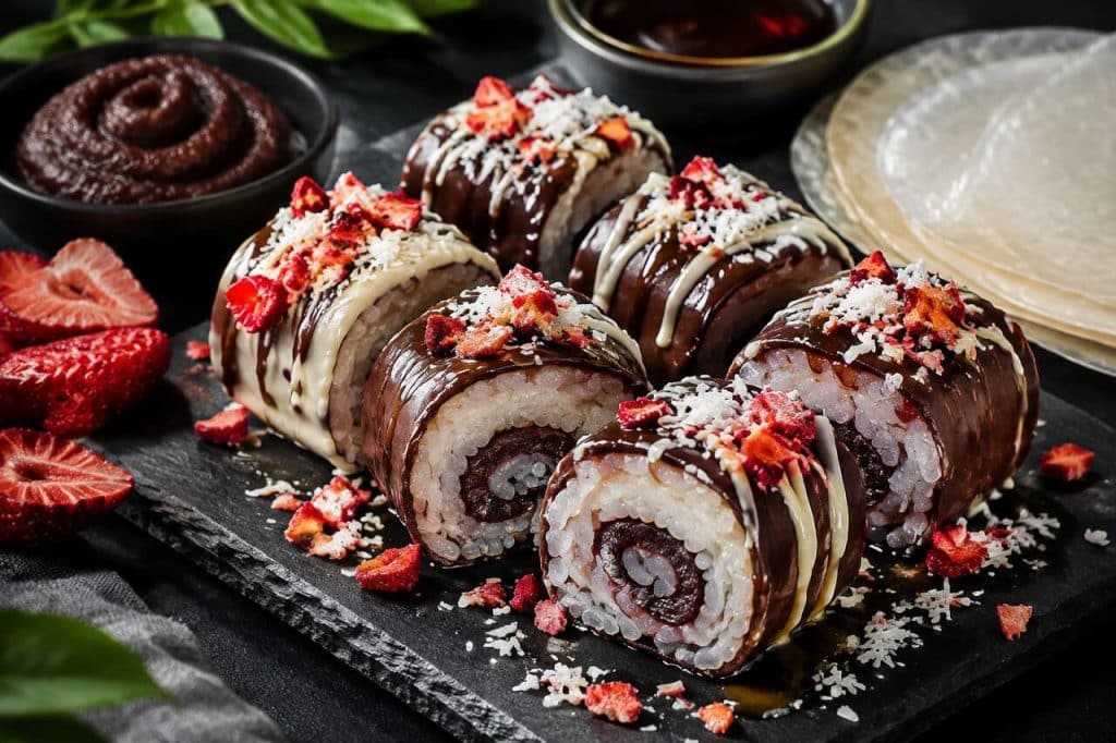 Recette de sushis sucrés au chocolat