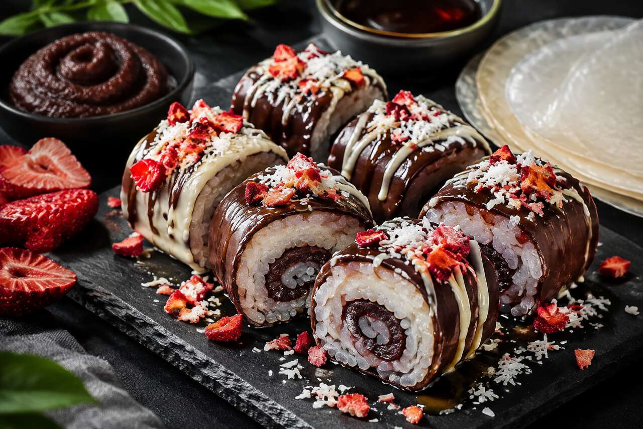 Recette de sushis sucrés au chocolat
