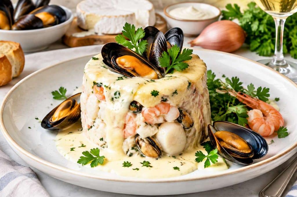 Recette de timbale de fruits de mer au camembert