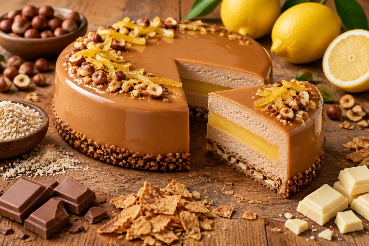 Recette d'entremets praliné et citron