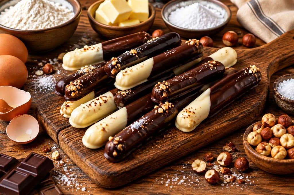 Recette de bâtonnets au chocolat façon petits fours