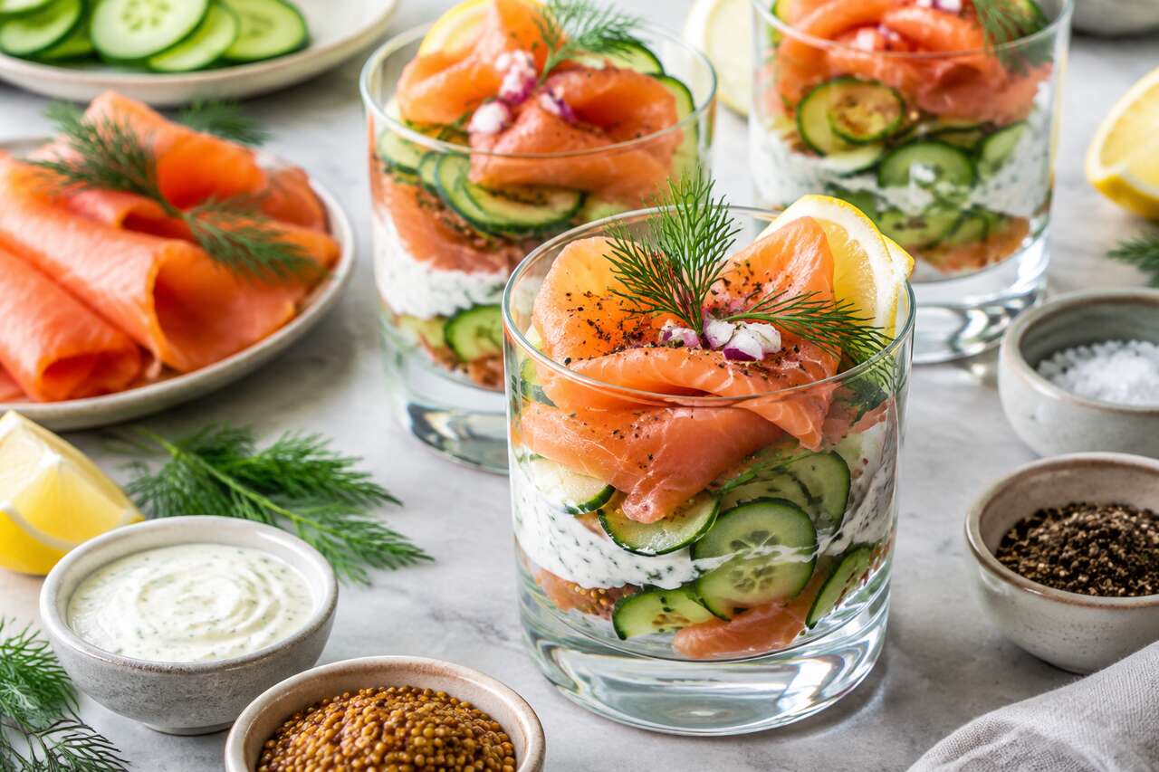 Recette facile de salade de saumon fumé au concombre