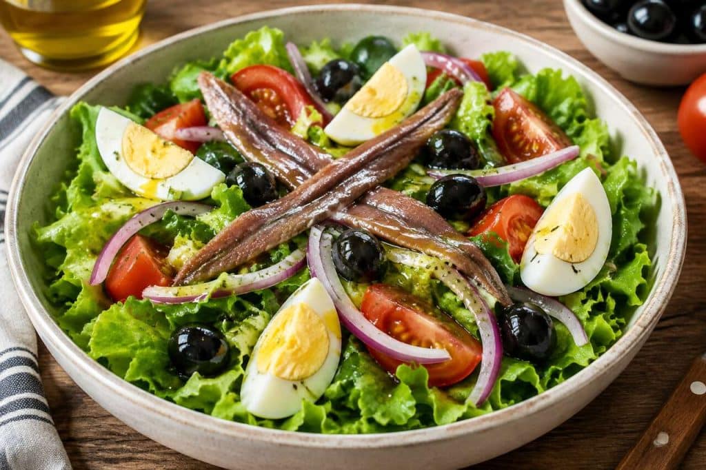 Recette de salade aux anchois simple et savoureuse