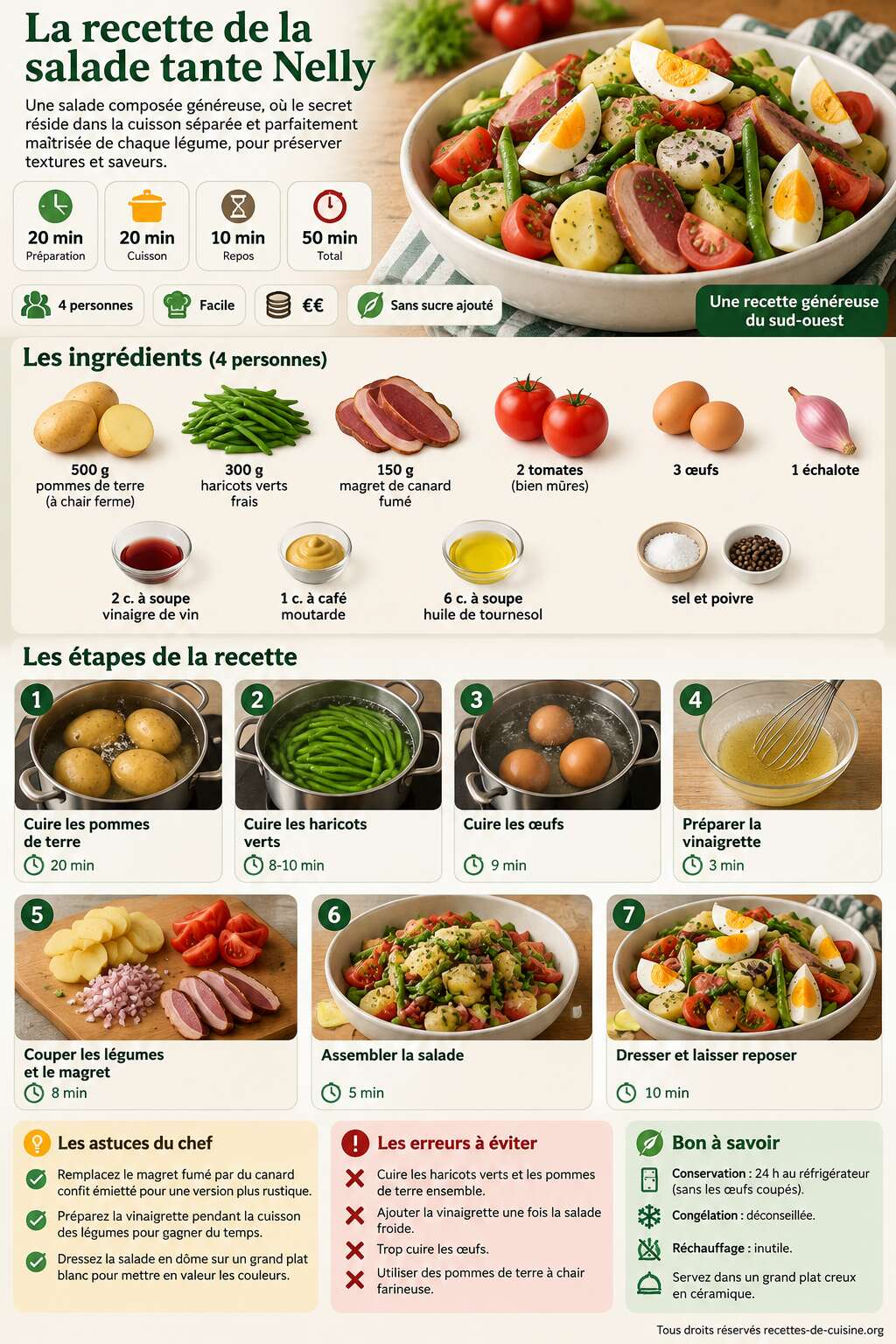 Fiche recette La recette de la salade tante Nelly Fiche recette La recette de la salade tante Nelly