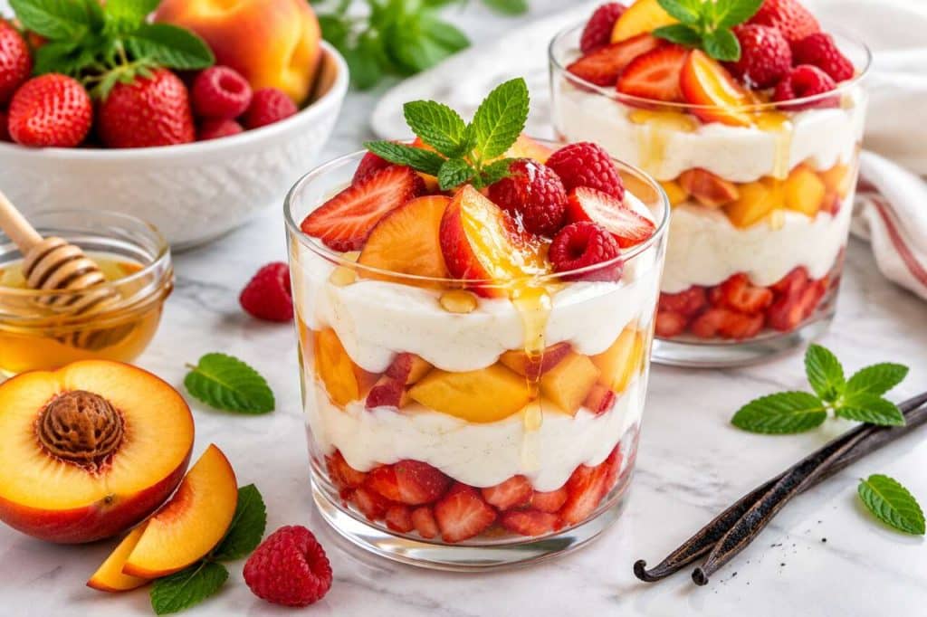 Recette de fruits et fromage blanc à la vanille