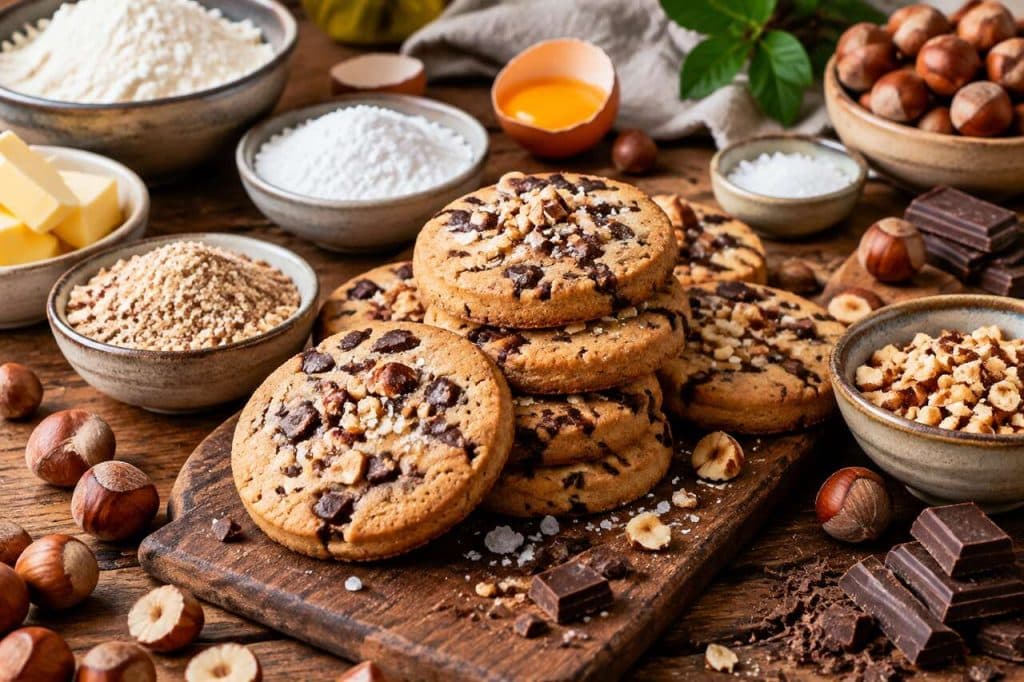 Recette de sablés au chocolat et noisettes
