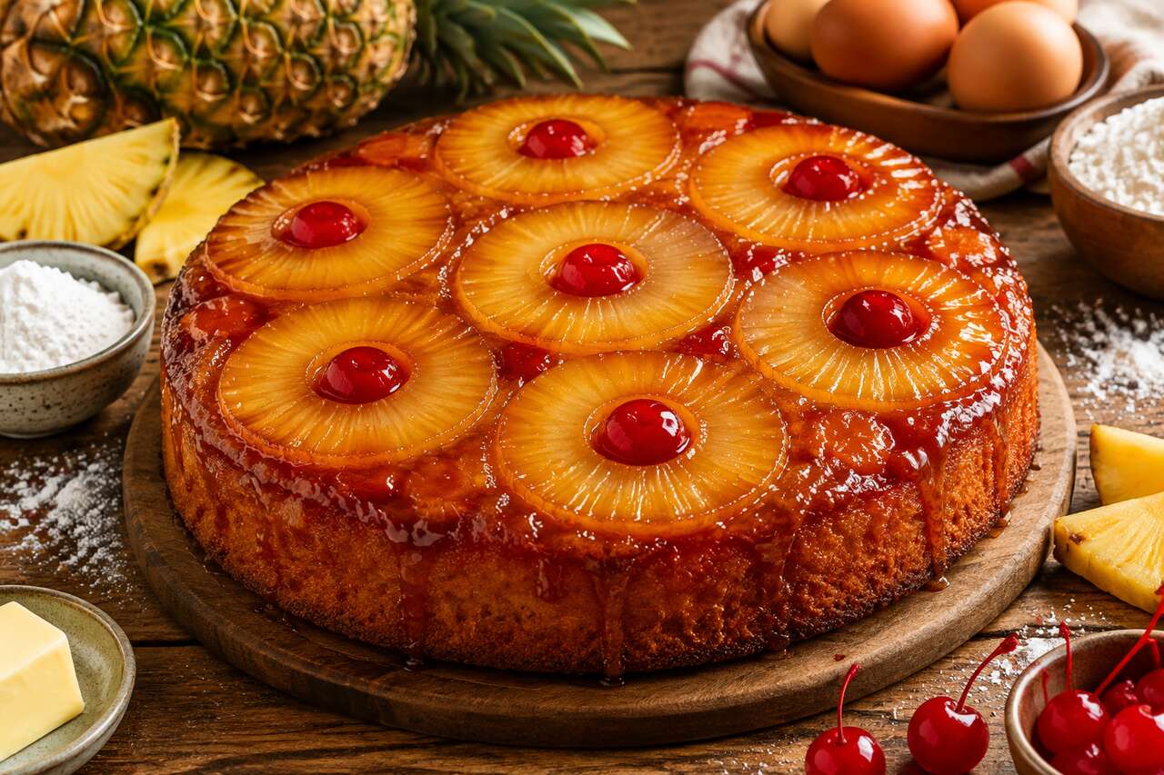 Recette du gâteau renversé à l'ananas