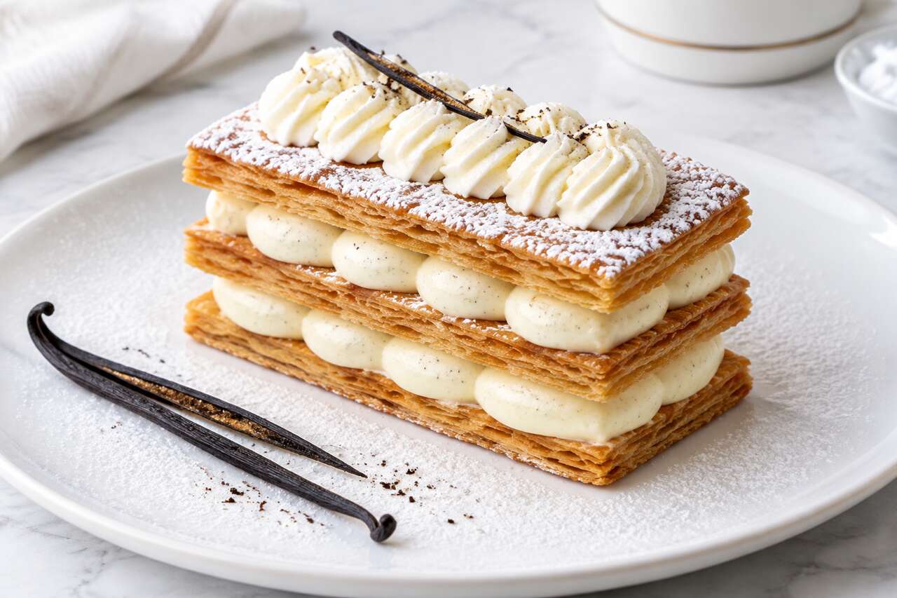 Recette du mille-feuille vanille mascarpone