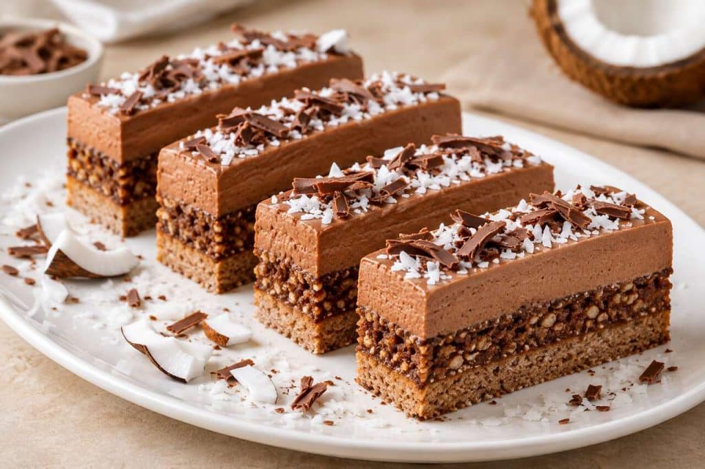 Recette d'entremets chocolat au lait et noix de coco