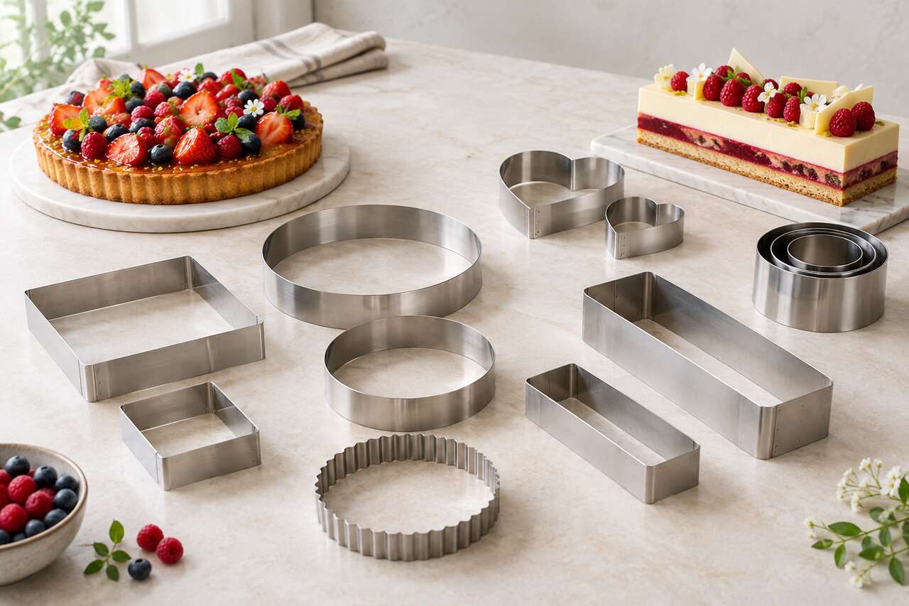 Cercles à tartes et cadres à entremets : guide pour bien choisir