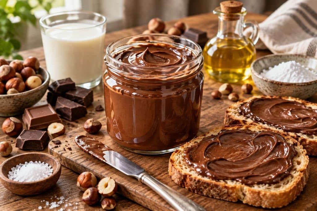 Recette de pâte à tartiner aux noisettes maison