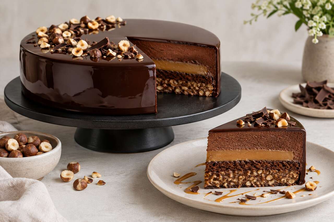 Recette d'entremets chocolat caramel